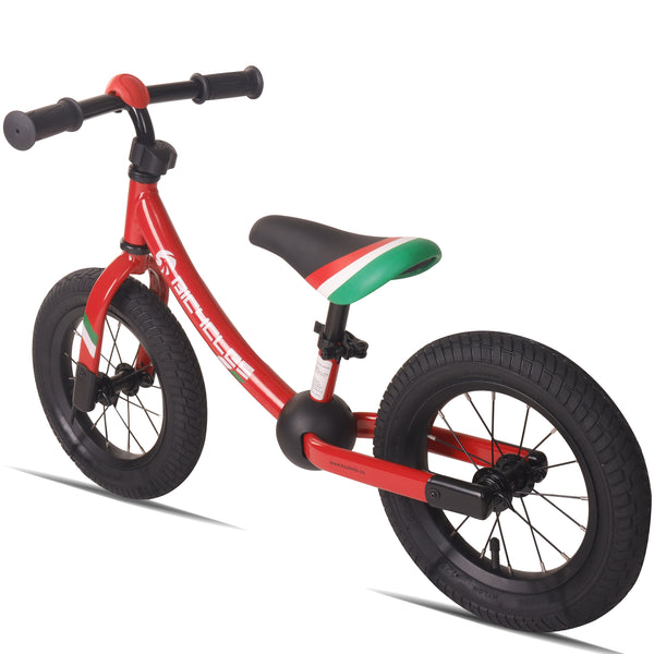 KOOKIDO Balance Bike with Air Tires, Kids Bike Without Pedal, 12 inch Bike for Kids Ages 3-5, Vibrant Red