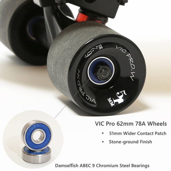 One Leopard VIC 27" Complete Cruiser Skateboard, 7 PLY Maple Deck, T-Tool & Skateboard Stickers & Carry Bag Included (Girl)