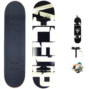 One Leopard 31" Skateboards, PRO Complete Skateboard with 7 Layer Maple Low Concave Deck, Double Kicks Trick Skateboard and Cruiser Skateboard for Kids, Teens, Beginners & Adults, Nirvara (Copy)