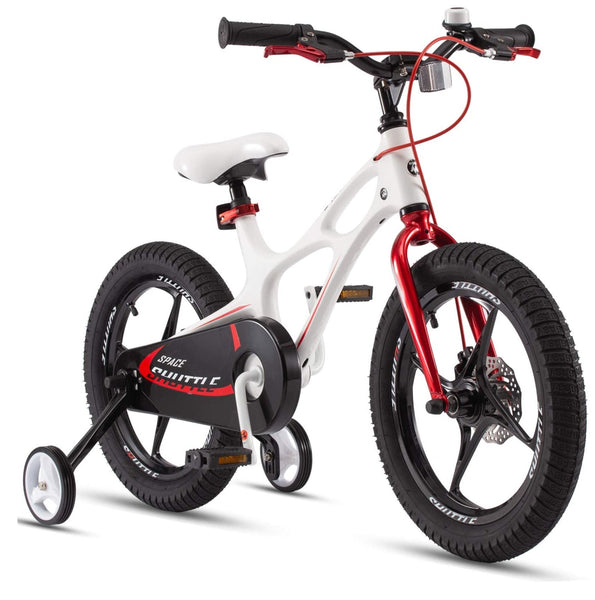 14" RoyalBaby Space Shuttle kid’s bike, Lightweight Magnesium Frame, Two hand brakes (White)