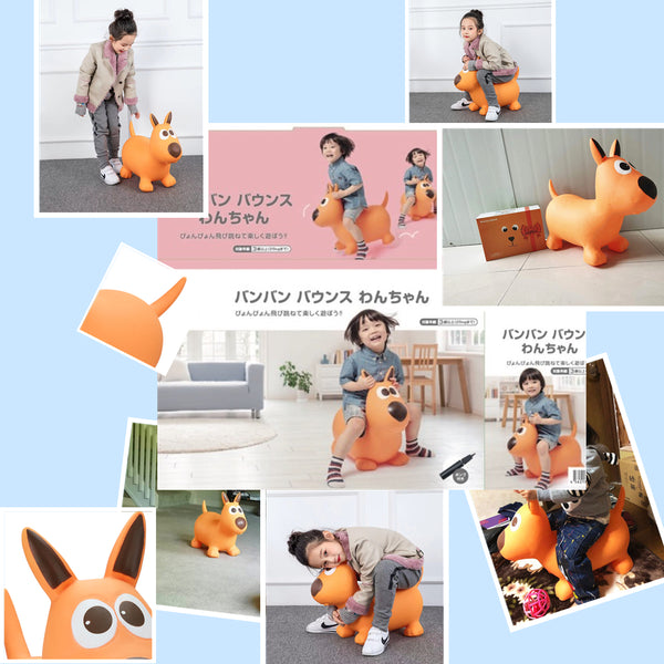 Inflatable Animal Hopper Ride-On Bouncer for Kids – Puppy